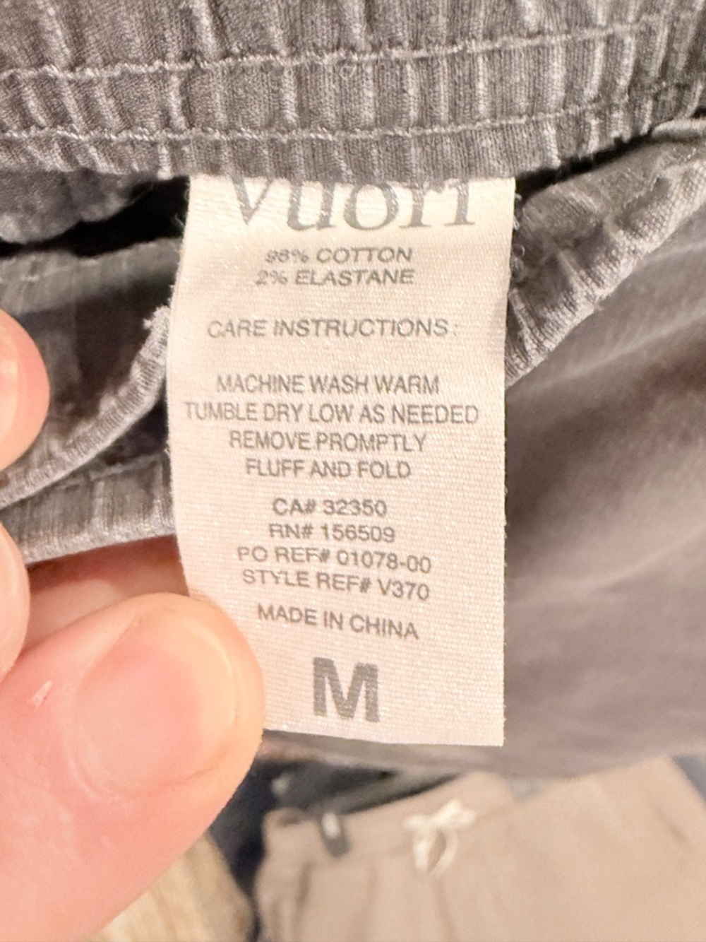 Vuori Men's Drawstring Ripstop Shorts in Light Gray Med - Picture 4 of 4
